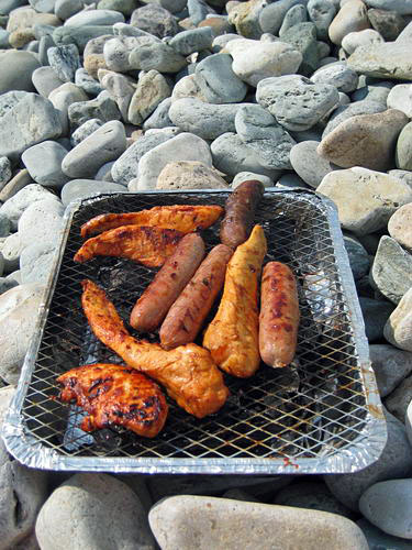 BBQ on rhoscolyn beach